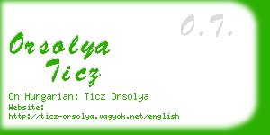 orsolya ticz business card